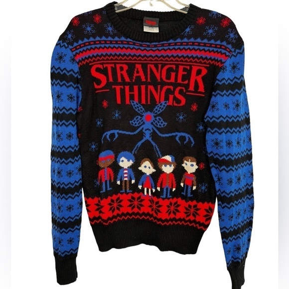 Stranger Things Ugly Christmas Sweater Netflix Limited Edition Mens Sz M Medium - Picture 3 of 13